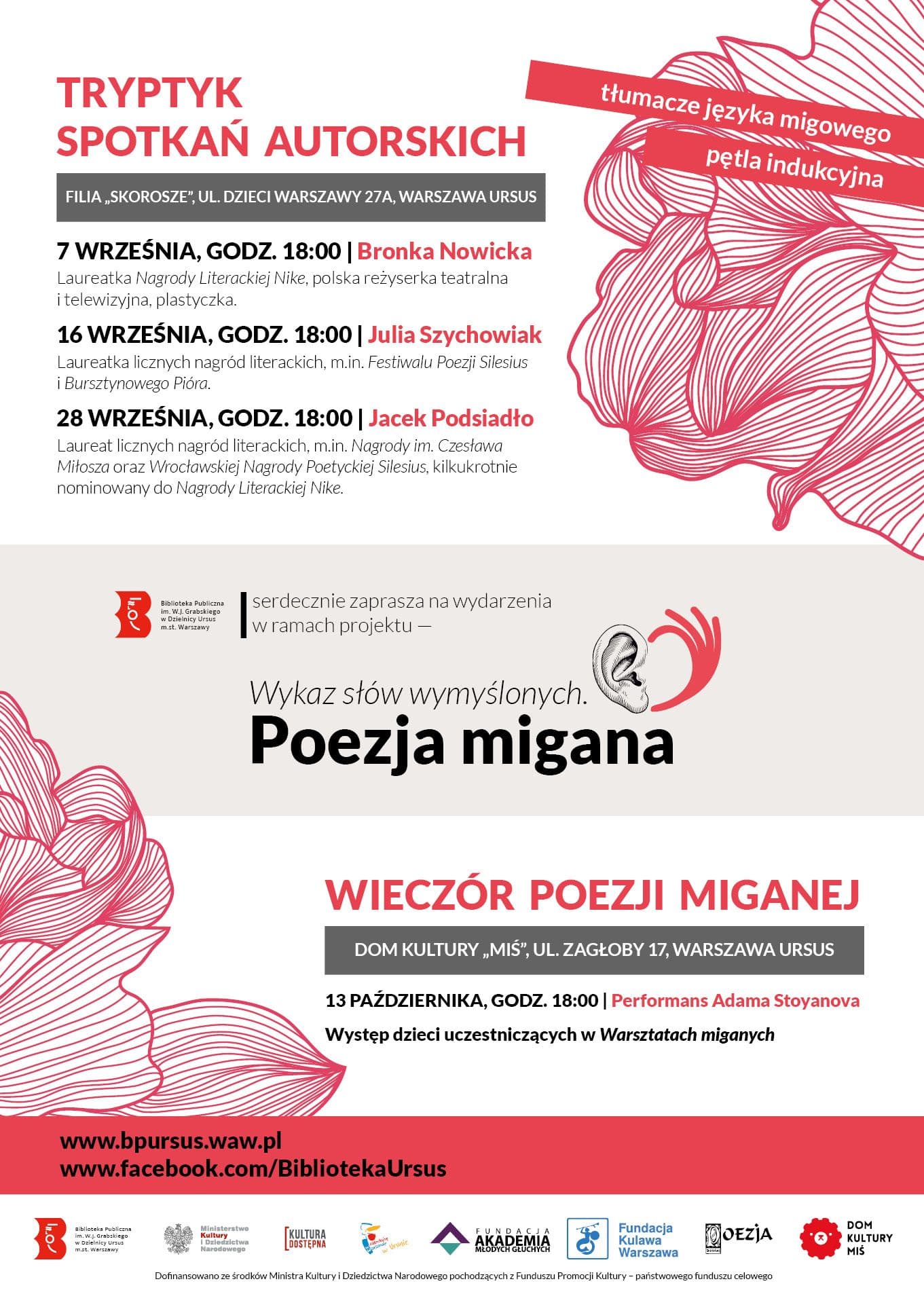 B2 plakat poezja migana na strone